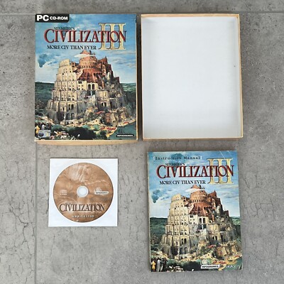 Sid Meier's Civilization III 3 | Big Box PC CD-ROM | Windows 95/98 | Boxed CIB  