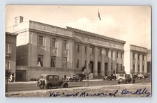 Postcard RPPC California Berkeley CA Veterans Building Cars 1934 Posted