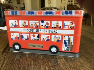 Marks And Spencer M&S Scottish Shortbread Selection Double Decker Bus Tin 10x6x4