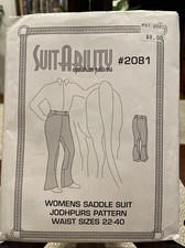 Vintage Jodhpurs Saddle Suit Pattern Equestrian Costume Reenactment