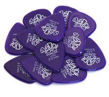  12 Dunlop Model 500 Delrin 2.0mm Guitar/Bass Picks DLP-DEL200