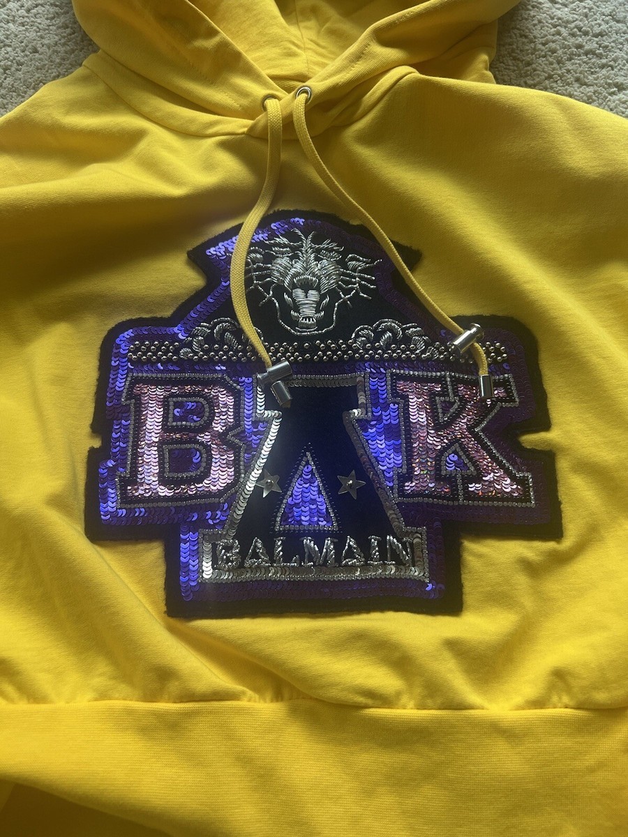 Pull à Capuche Balmain X Beyoncé Avec Paillettes - Rose - Taille S Femme - Occasion TBE