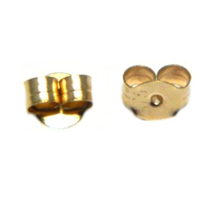 5 mm Paar 9 kt Gelbgold Schmetterling Ohrring Rückseiten Verschlüsse Schnörkel
