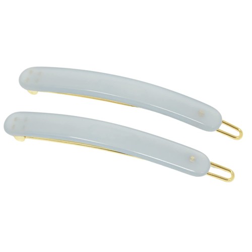 Correas de pelo French Amie redondeadas oblongas pequeñas de 2,5" Tige Boule broche de metal - Imagen 23 de 33