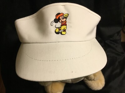 Vintage Mickey Minnie Mouse Disney World Land Sun Visor Hat