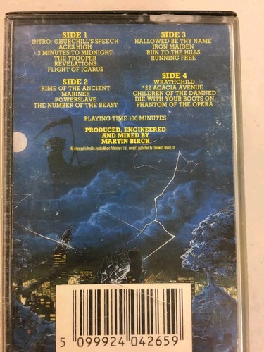 IRON MAIDEN - LIVE AFTER DEATH (EMI E2404274) ORIGINAL 1985 UK 2x CASSETTE SET - Picture 3 of 6