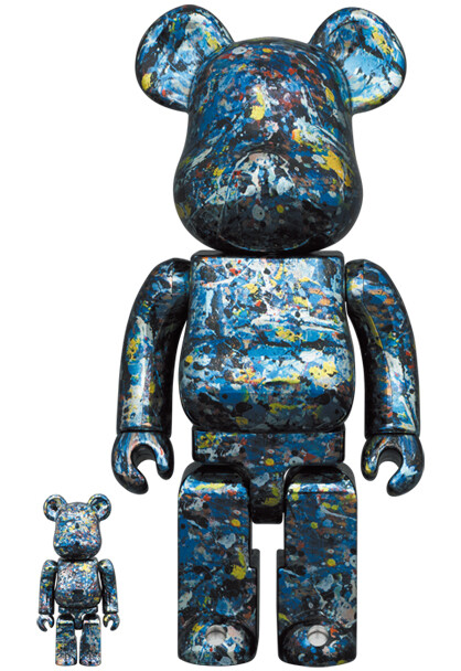 BE@RBRICK jackson pollock studio CHROME Ver 100% 400 BE@RBRICK jackson pollock studio CHROME Ver 100% 400