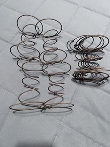 6 Vintage Hourglass 6  1/4" Rusty Bed Springs for Farm House Decor Crafts