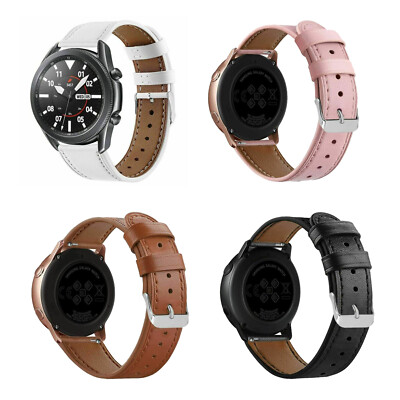 20mm/22mm Genuine Leather Strap For Samsung Galaxy Watch 2 Active 40mm 42mm Band