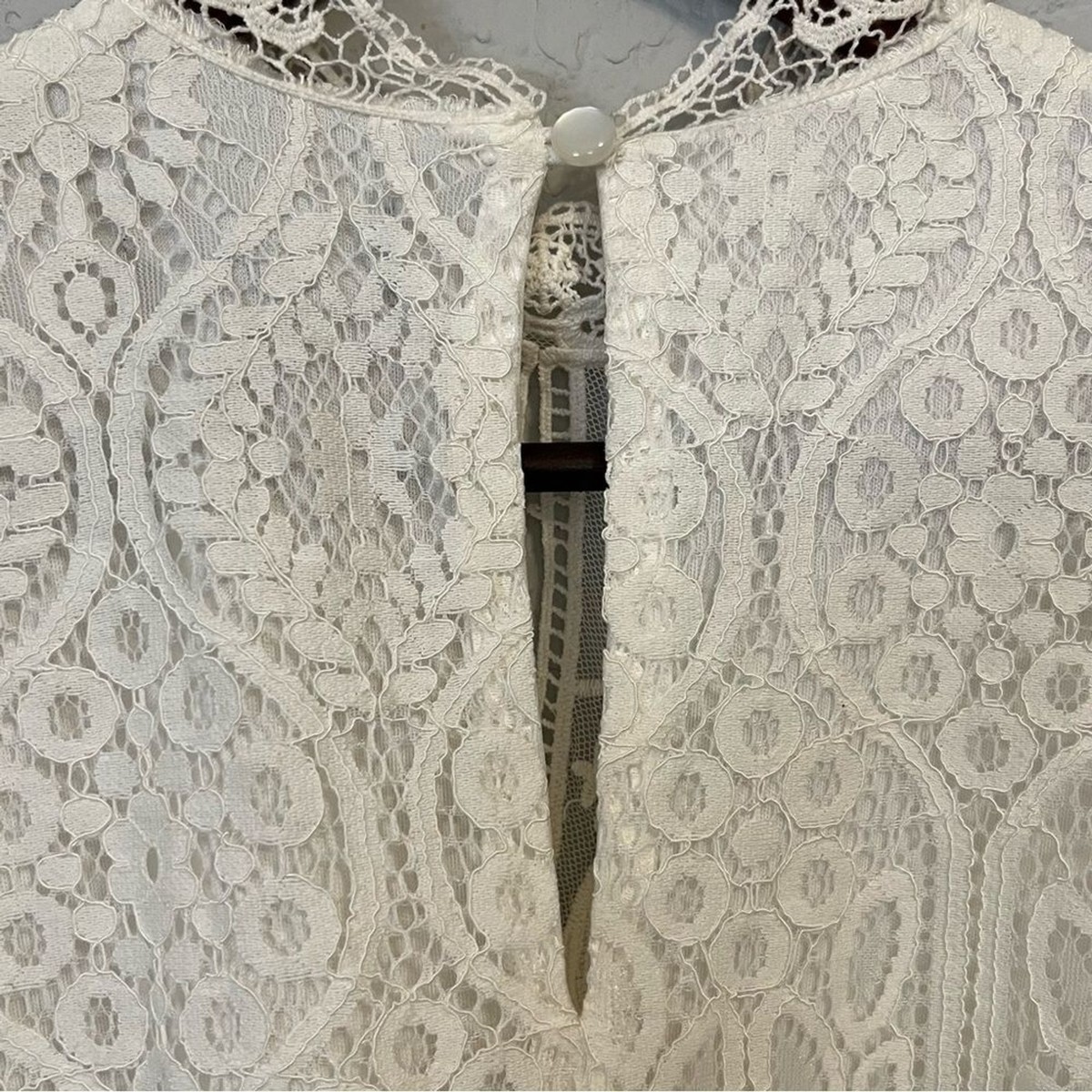 My Michelle Women's White Lace Short Sleeve Cocktail Dress | eBay