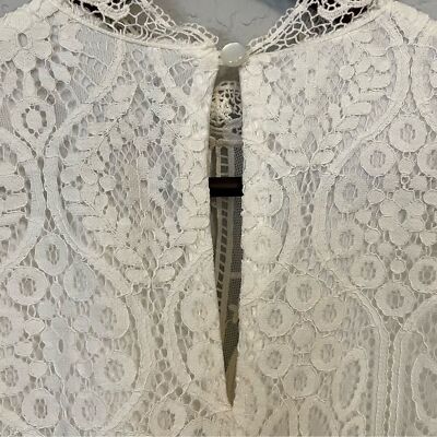 My Michelle Women's White Lace Short Sleeve Cocktail Dress | eBay