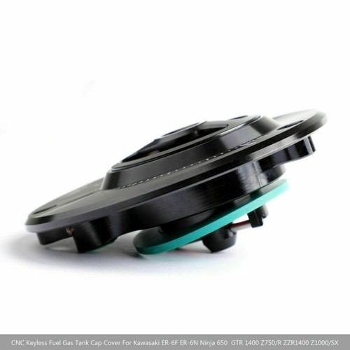 For Kawasaki Ninja 1000 ZX-10R Z1000 08-18 KEYLESS Fuel Gas Tank Cap Green UK - Picture 5 of 7