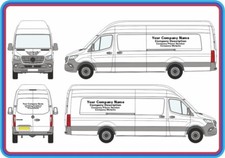 Medium or Large Van Sign Writing decal kit vehicle Van Signage Sticker Set