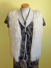 Fellweste fake fur Zottelweste Myhailys naturweiß Größe XS neu