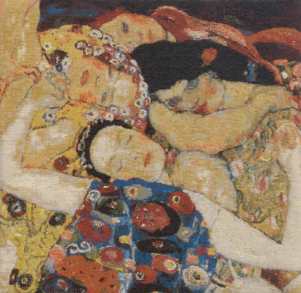 Virgin Faces Tapestry Cushion Cover by Lebensbaum New - Image 3 of 4