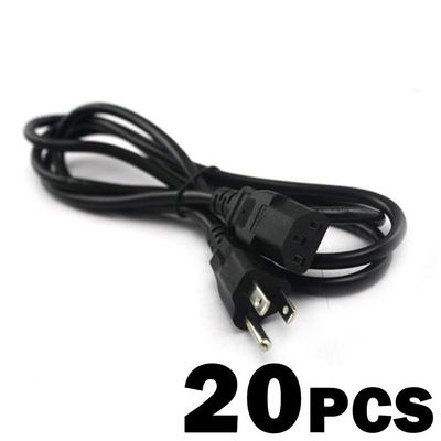 Lot of 20 Computer PC Monitor 3 Prong Power 4FT Cord Cable IEC320 18AWG COMPUTER