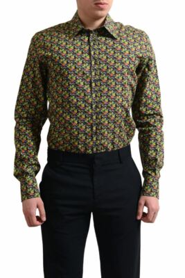 Dolce & Gabbana "Gold" Men's Multi-Color Button Down Dress Shirt US 16 16.5  17 | eBay