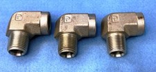 PARKER STEEL 90° ELBOW 1/2" MNPT X 1/2" FNPT  ** LOT OF 3 **