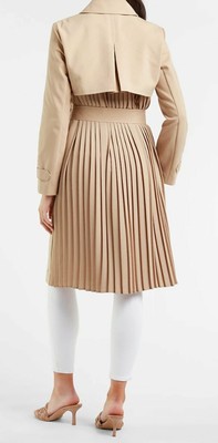 pleated back trench coat