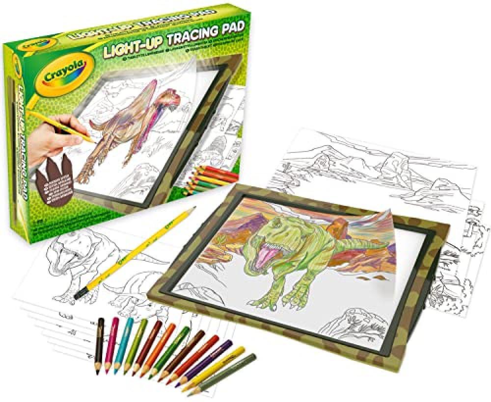 CRAYOLA - Lavagnetta Luminosa Dinosauri, Light Up Tracing Pad Dinosaurs, per Tem
