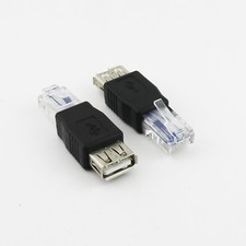 10pcs RJ45 Male To USB A Female Socket LAN Network Ethernet Router Plug Adapter