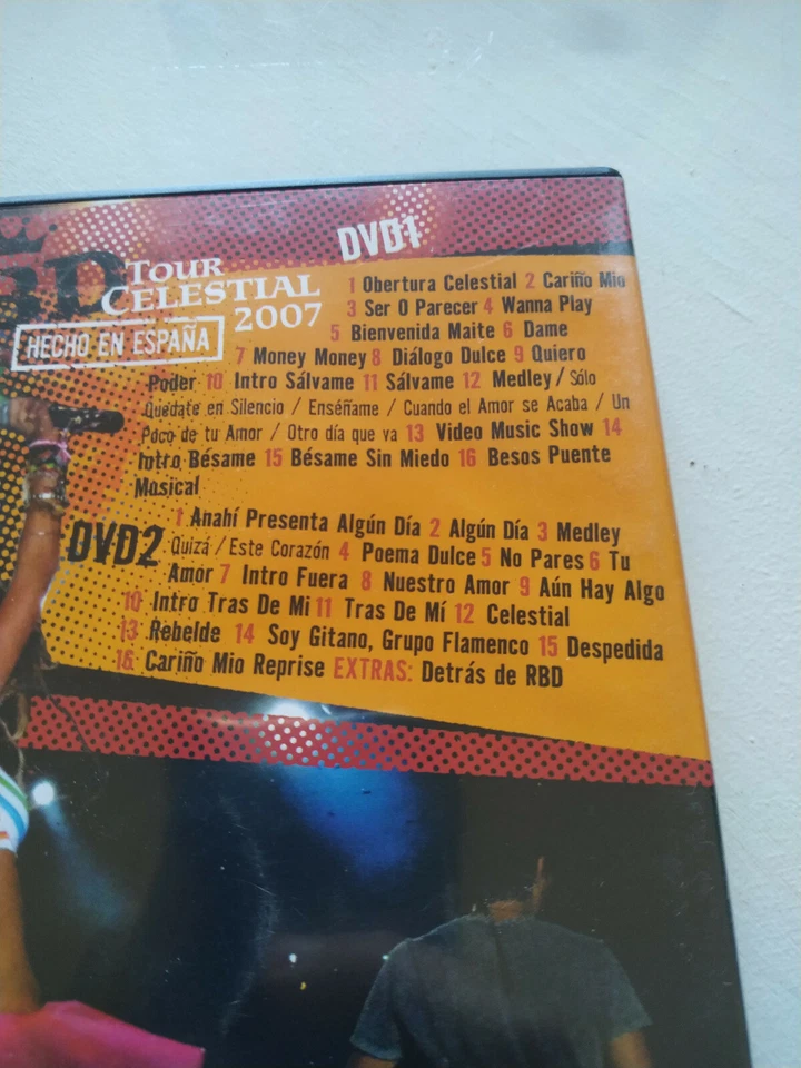 RBD Rebelde Tour Celestial 2007 Hecho en España - 2 x DVD Region All - Am - Imagen 3 de 4