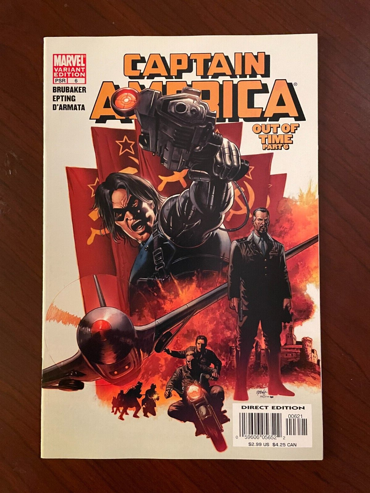 Captain America #6 (Marvel Comics 2005) 1st Winter Soldier Variant Cover 9.4 NM