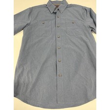 Ridgecut Toughwear Mens Medium Blue Short Sleeve Button Up Work Shirt
