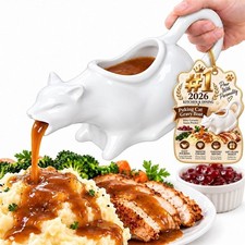 Puking Cat Gravy Boat Kitty Ceramic Sauce Pitcher for Milk Cream and Syrup