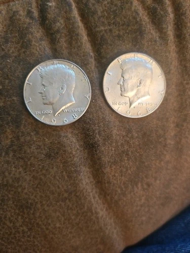 (2) 1968 D Kennedy Silver Half Dollars Uncirculated