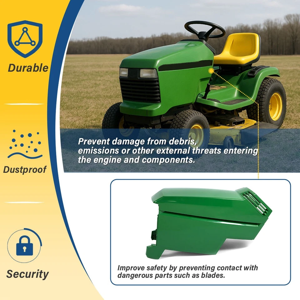 Upper &Lower Hood For John Deere LX172 LX173 LX176 Replace for AM132526 AM117724 - Image 4 of 4