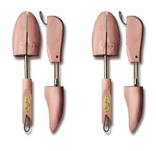 Women’s Cedar Wood Shoe Trees Adjustable 2-Pack (For 2 pair of Shoes), Aromat...