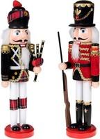 Nussknacker Figuren Holz 30Cm Traditionelle Weihnachtsdeko Kiefernholz 2 StüCk