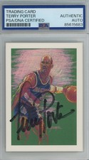 Terry Porter 1991 Hoops Trailblazers PSA/DNA Signed Auto Autographed