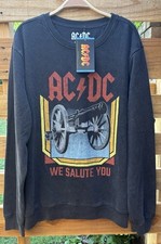 AC/DC Sweatshirt Men  s Large We Salute You Music Rock Crewneck
