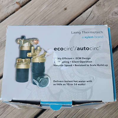 Laing Thermotech ecocirc E1-BCANCT1W-06 Circulator Pump 115V 14W 1/2'' Timer