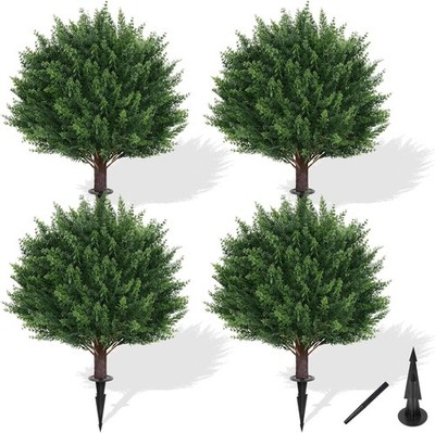 Artificial Cypr iary  Trees with Ground Spike, 2 Pieces Fake