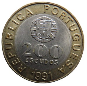 1991 Portugal 200 Escudos Coin