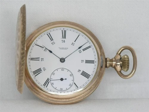 ANTIQUE 16S (50MM) MENS OMEGA POCKET, BC RETAILER, 14K GOLD FILL CASE, SERVICED!