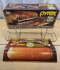 Pyrex Bake-A-Round Glass Bread Baking Tube & Rack in Box #990 Corning Vintage