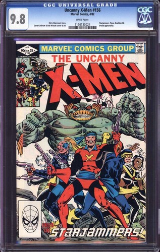 X-MEN #156 CGC 9.8 WHITE PAGES // DAVE COCKRUM COVER MARVEL COMICS 1982