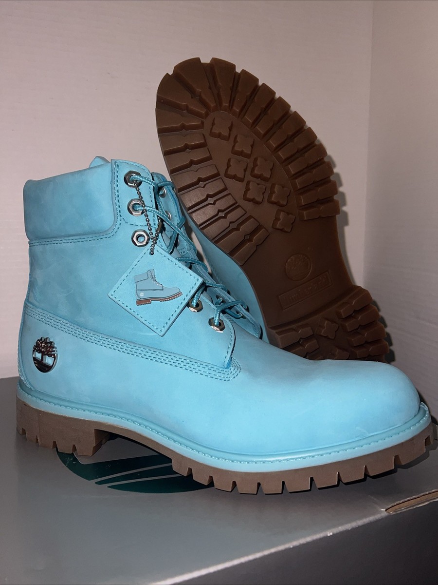 Timberland 6” inch Leather Boots RARE Turquoise / Teal Blue