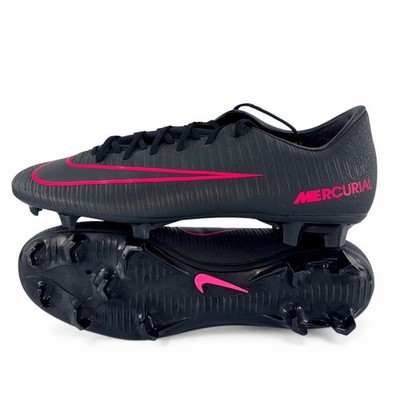 Nike Mercurial Victory VI FG 831964-006 US9 UK8 Black Men's Cleats