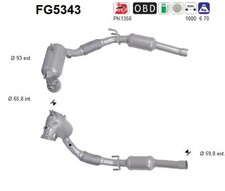 DPF Rußpartikelfilter Dieselpartikelfilter AS FG5343 Cordierit für VW GOLF 8 CD1