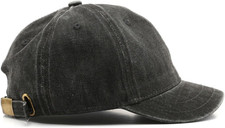 Short Brim Vintage Baseball Cap Adjustable Unstructured Washed Distressed Cotton