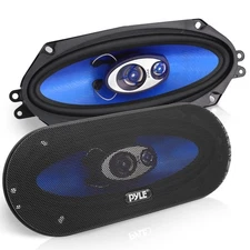 Pyle 150W Triaxial Loud Audio 3-Way Sound Speaker System - Pair 4in. x 10in.