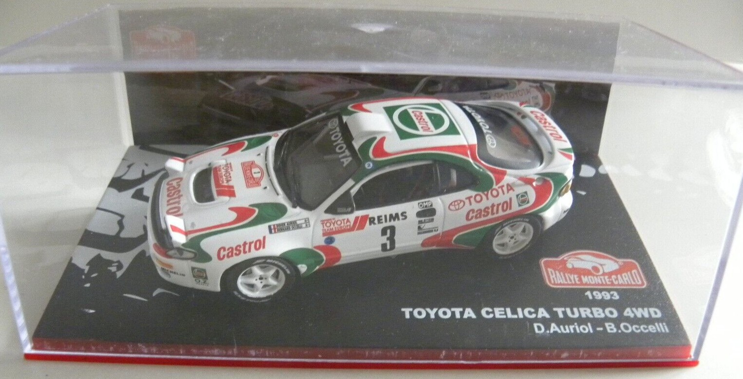 Toyota Celica Turbo 4WD rallye 1993 Auriol IXO Altaya 1:43 voiture miniature de course