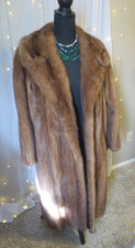 Vintage Gorgeous Wm A Lewis Full Length Mink Fur Coat M-L 42 " LONG