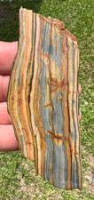 NEW - Blue Stripe  Jasper - for cabbing, or specimen piece - small - 66g