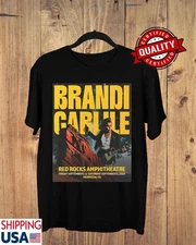 Brandi Carlile Red Rocks Live In Concert Black Cotton T Shirt Full Size AT6307